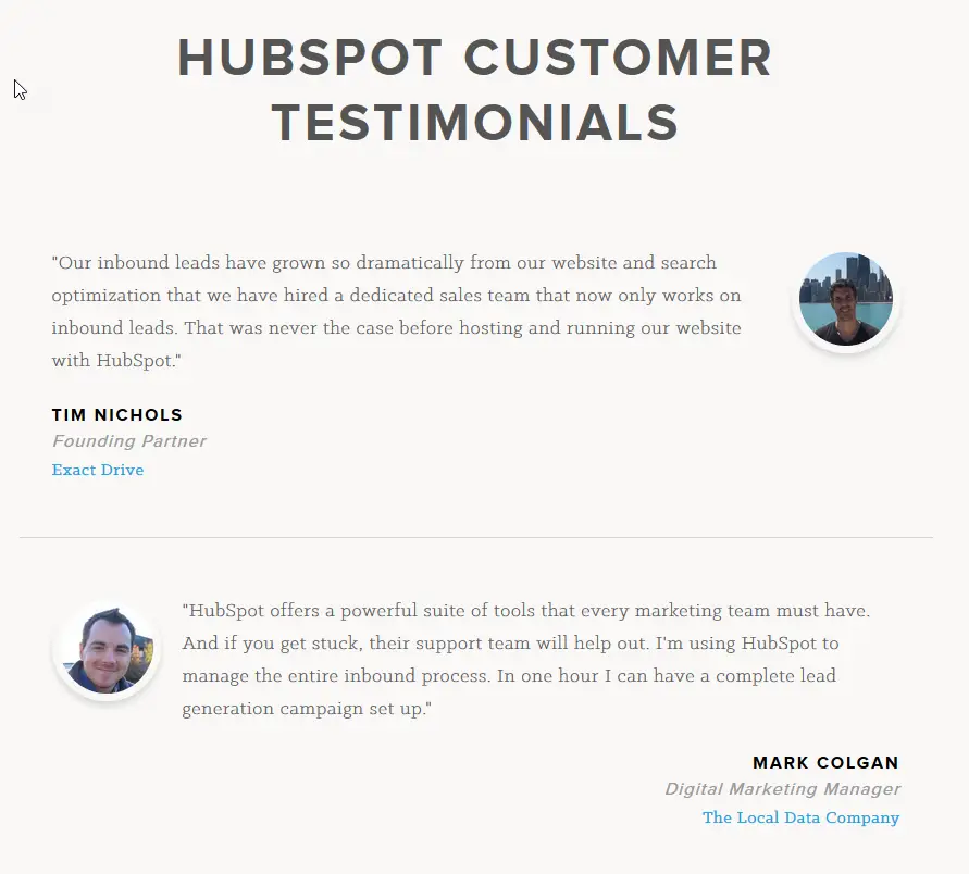 Hubspot Customer Testimonials hubspot customer testimonials