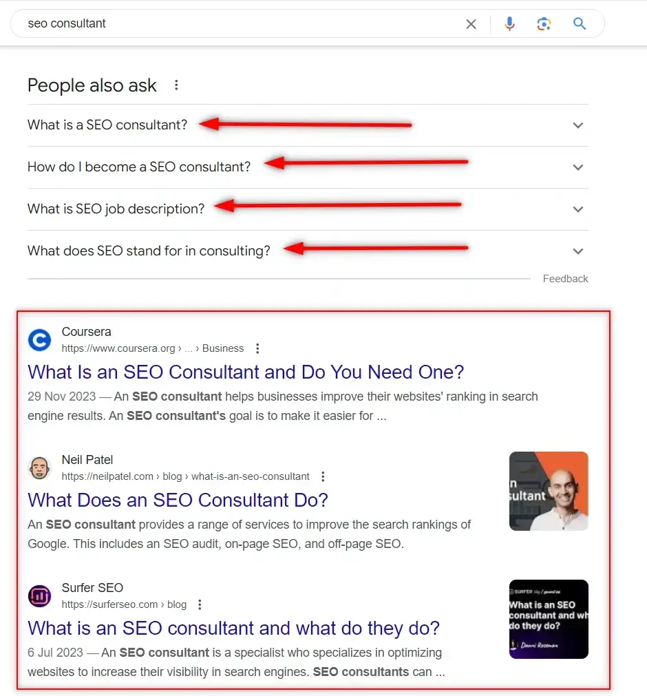this is what shows up on google when you type in seo consultant